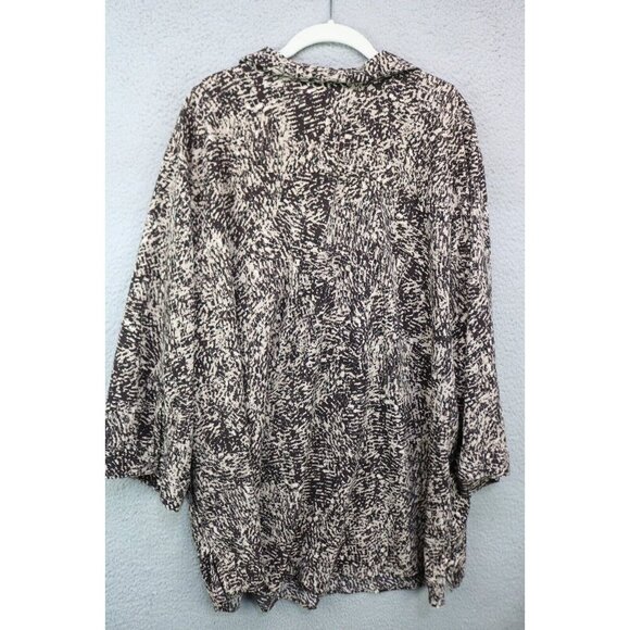 Catherines 1/4 Zip 3/4 Sleeve Tunic Top-Size 4X(30-32W)-Pockets-Silky - Picture 9 of 11